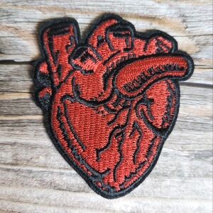 3/13$  Anatomically Correct Heart 90'S Goth Punk Embroidered Iron on Patch